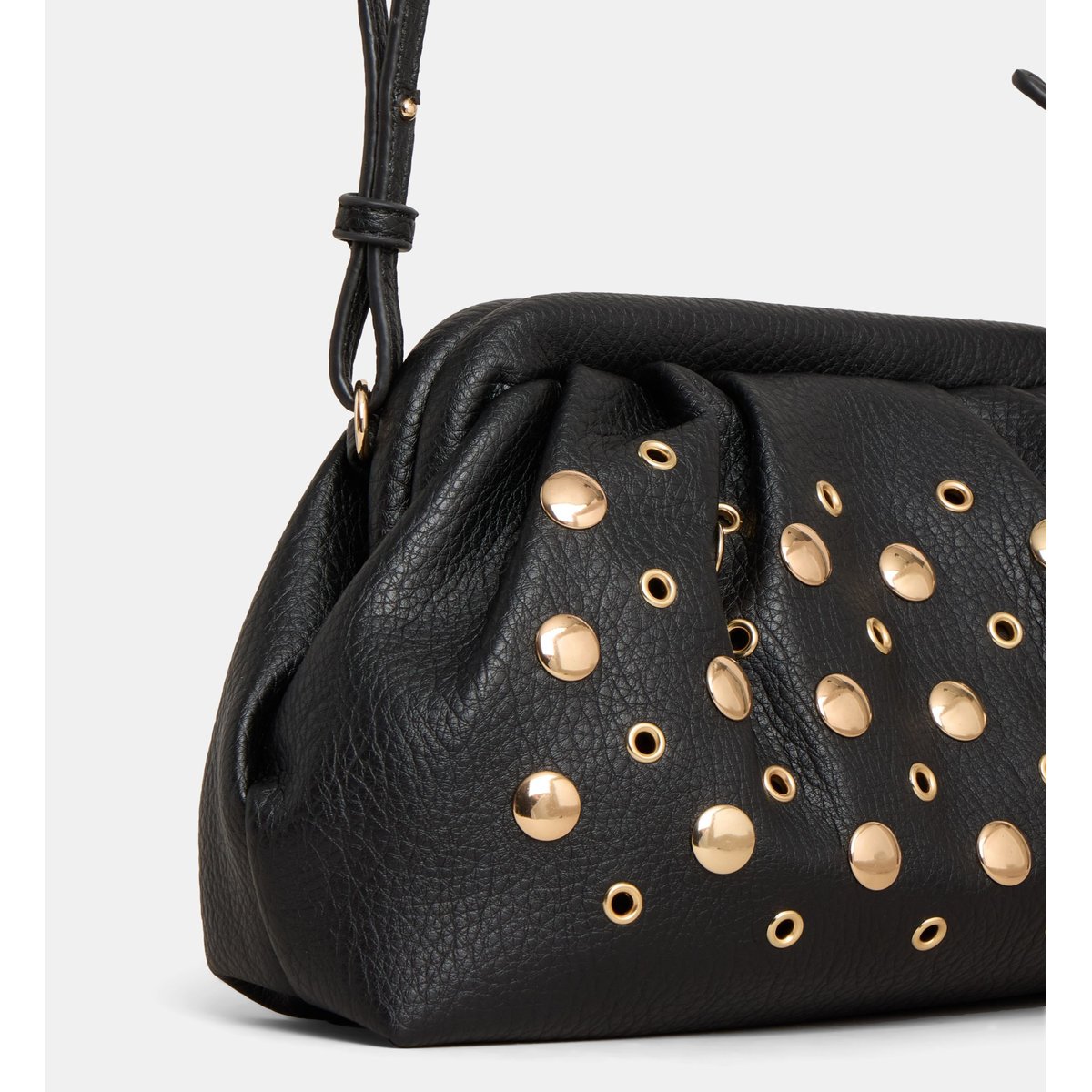 Sac à main anna eyelets grainé noir, GALERIES LAFAYETTE
