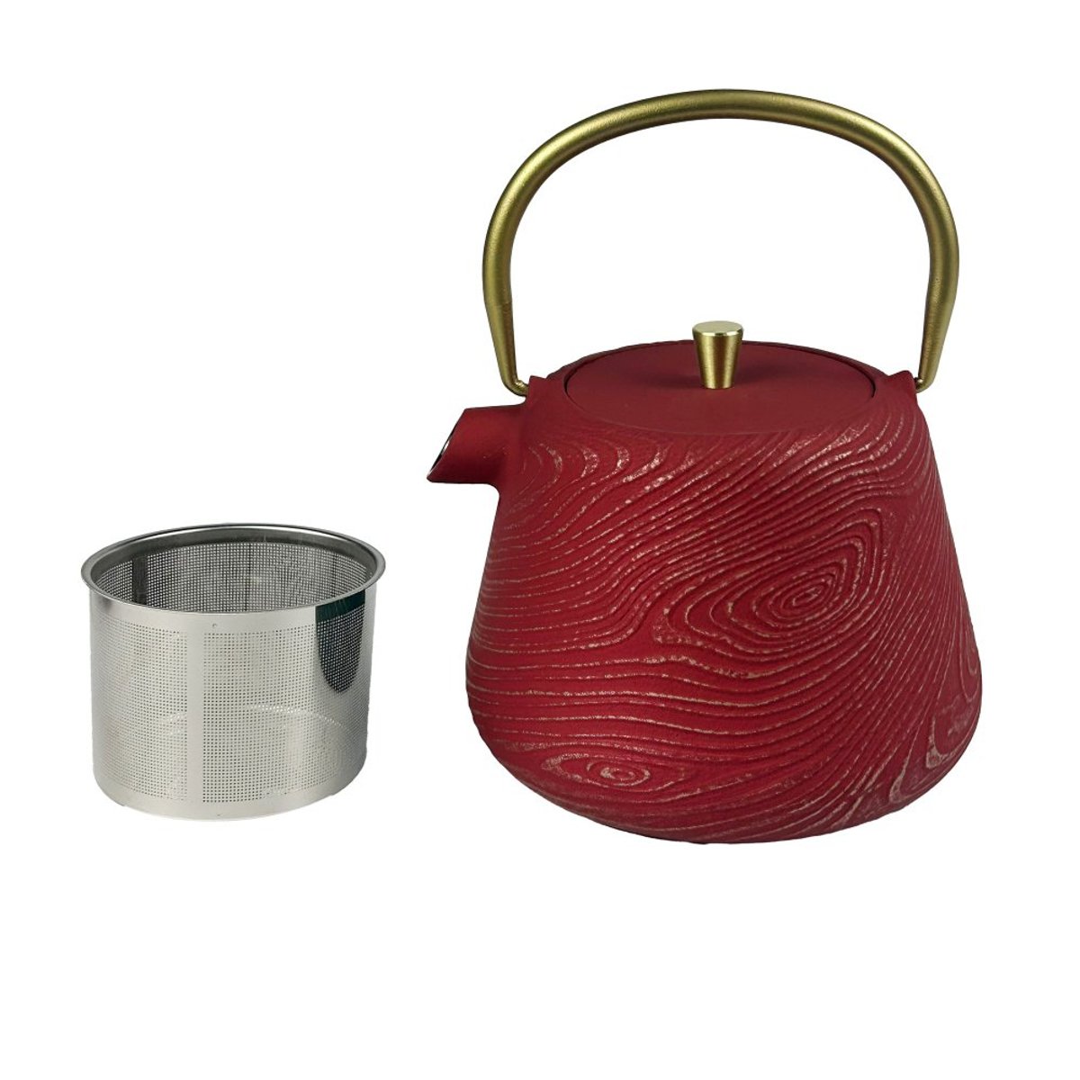 Théière en fonte avec filtre inox Glitter Red 1 L - GLITTER rouge, TABLE PASSION