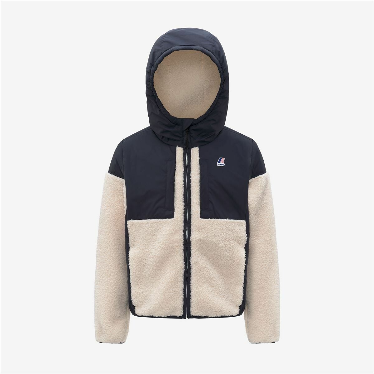 Veste sherpa à capuche SAMSON 4.0 ORSETTO bleu, K-WAY