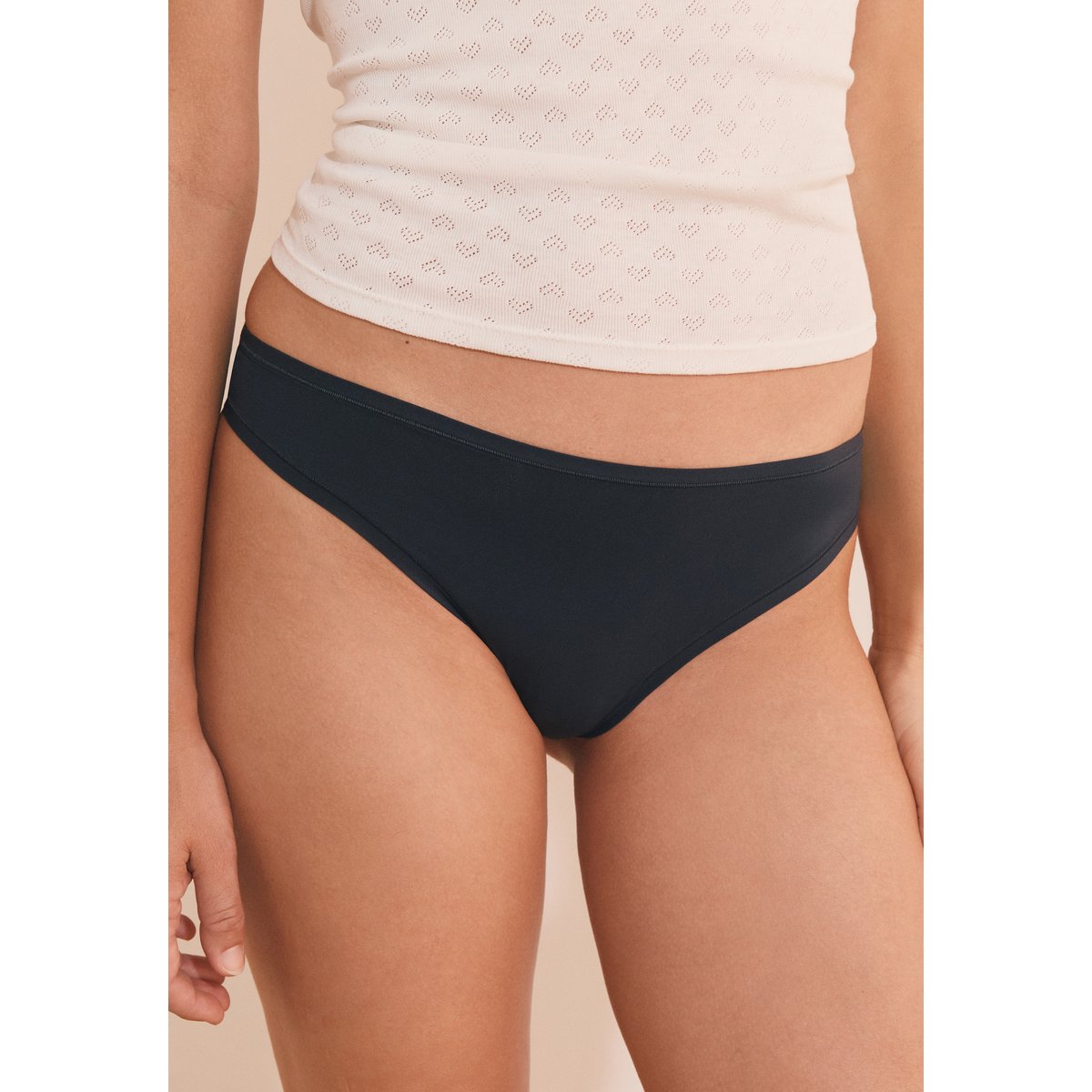 Tanga en microfibre PURE SOFT BAC marine, ETAM