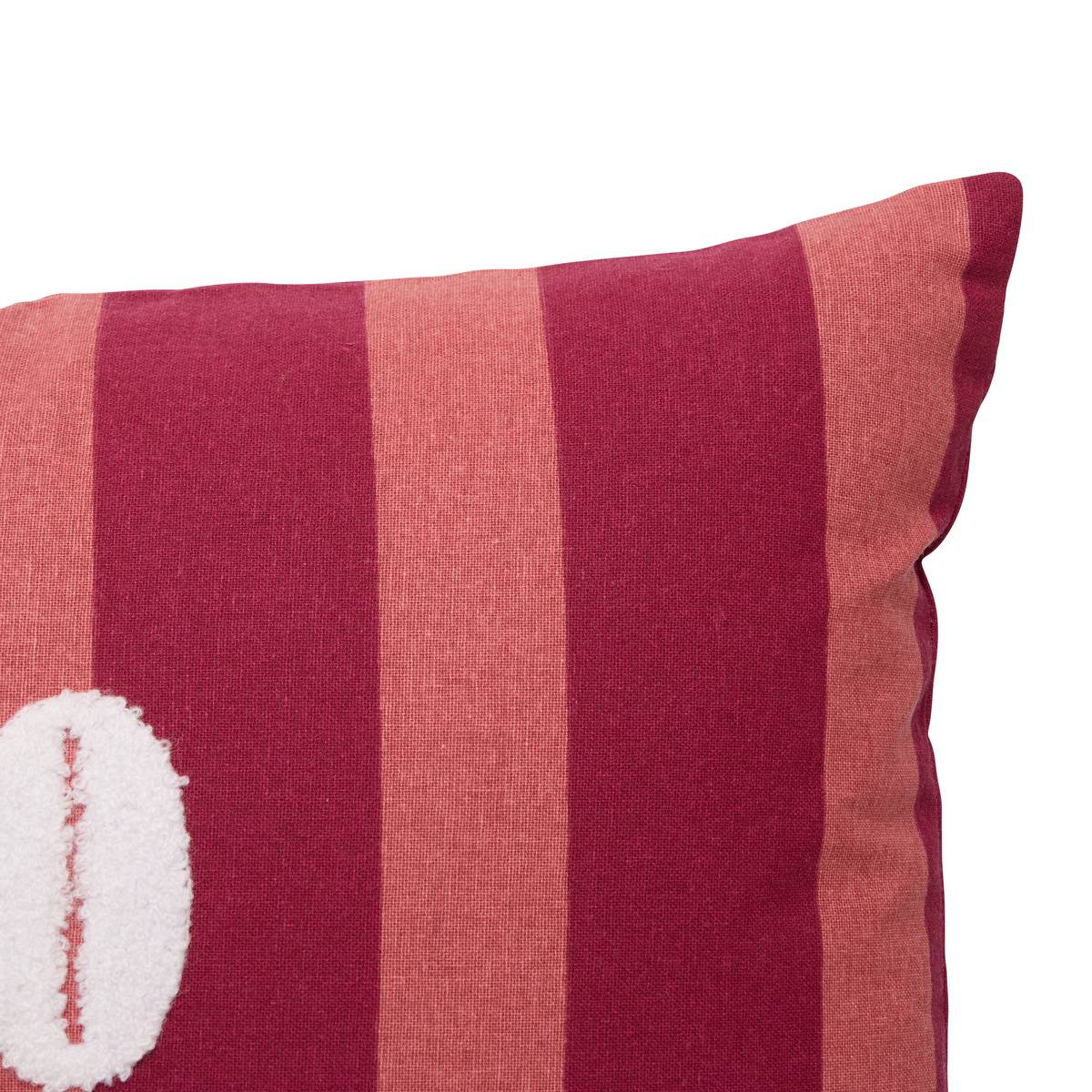 Coussin rectangulaire BICHETTE rouge grenat, ATMOSPHERA