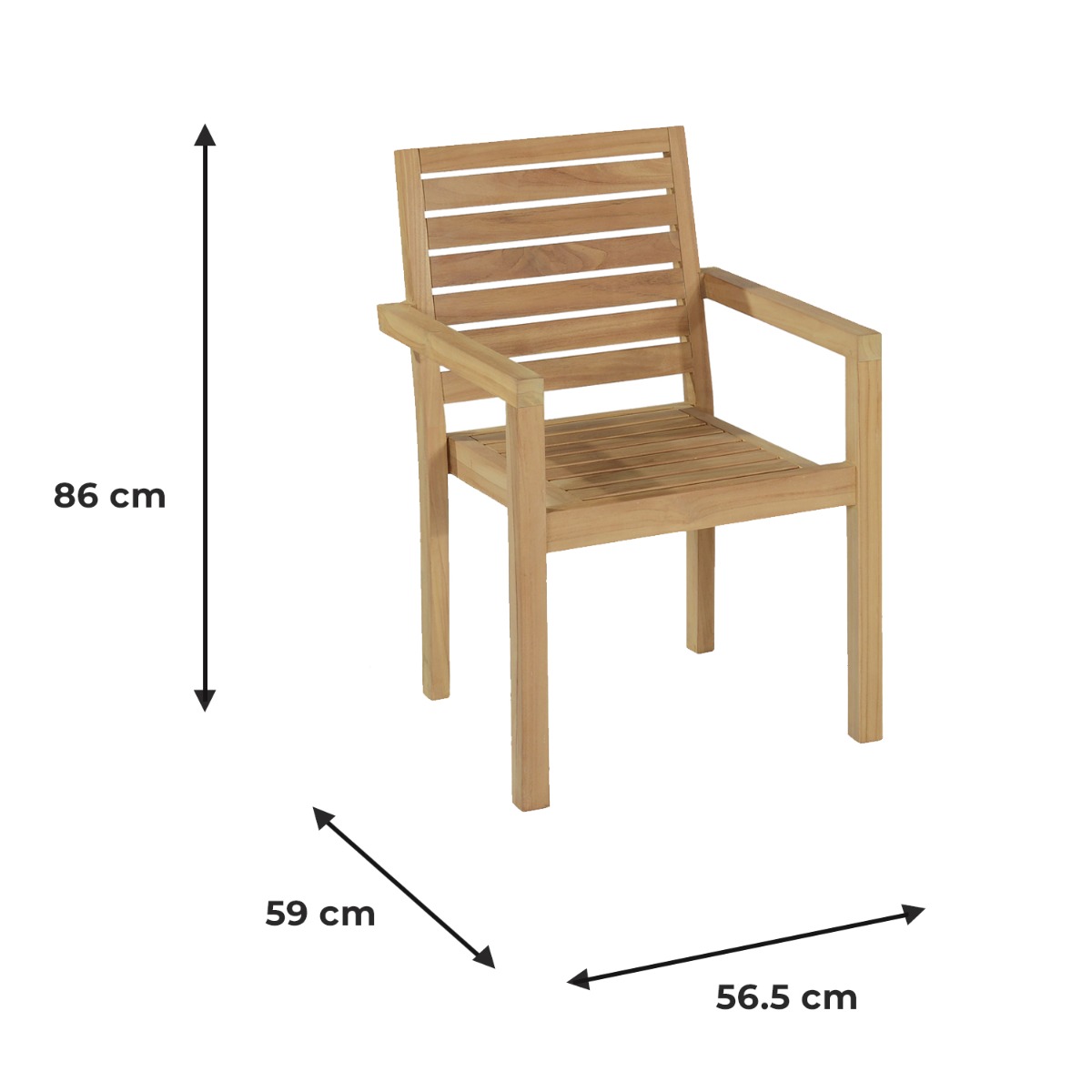 Salon de jardin teck massif Marsala, 8 places naturel, TECK ATTITUDE