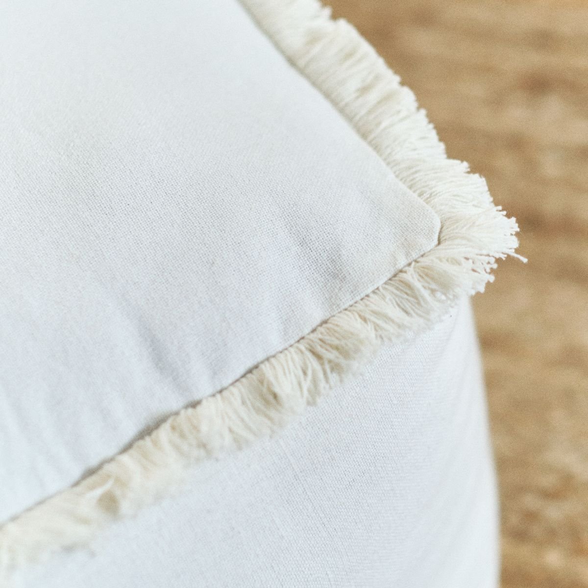 Pouf coton INDIES blanc, FACTORY