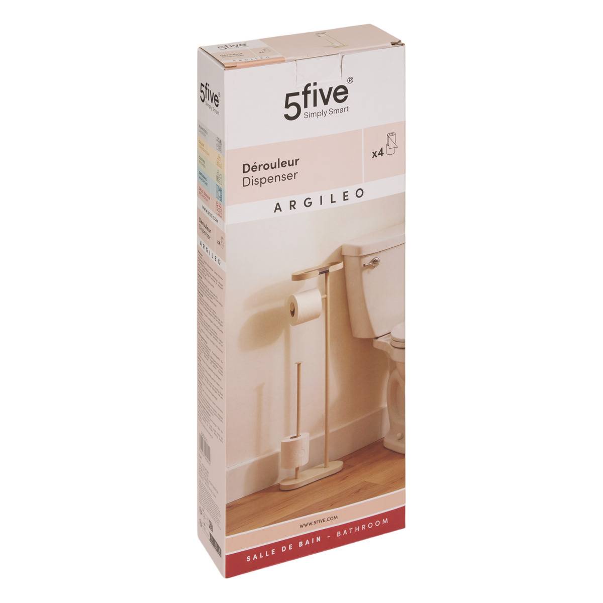 Dérouleur ovale ARGILEO beige, 5FIVE SIMPLY SMART