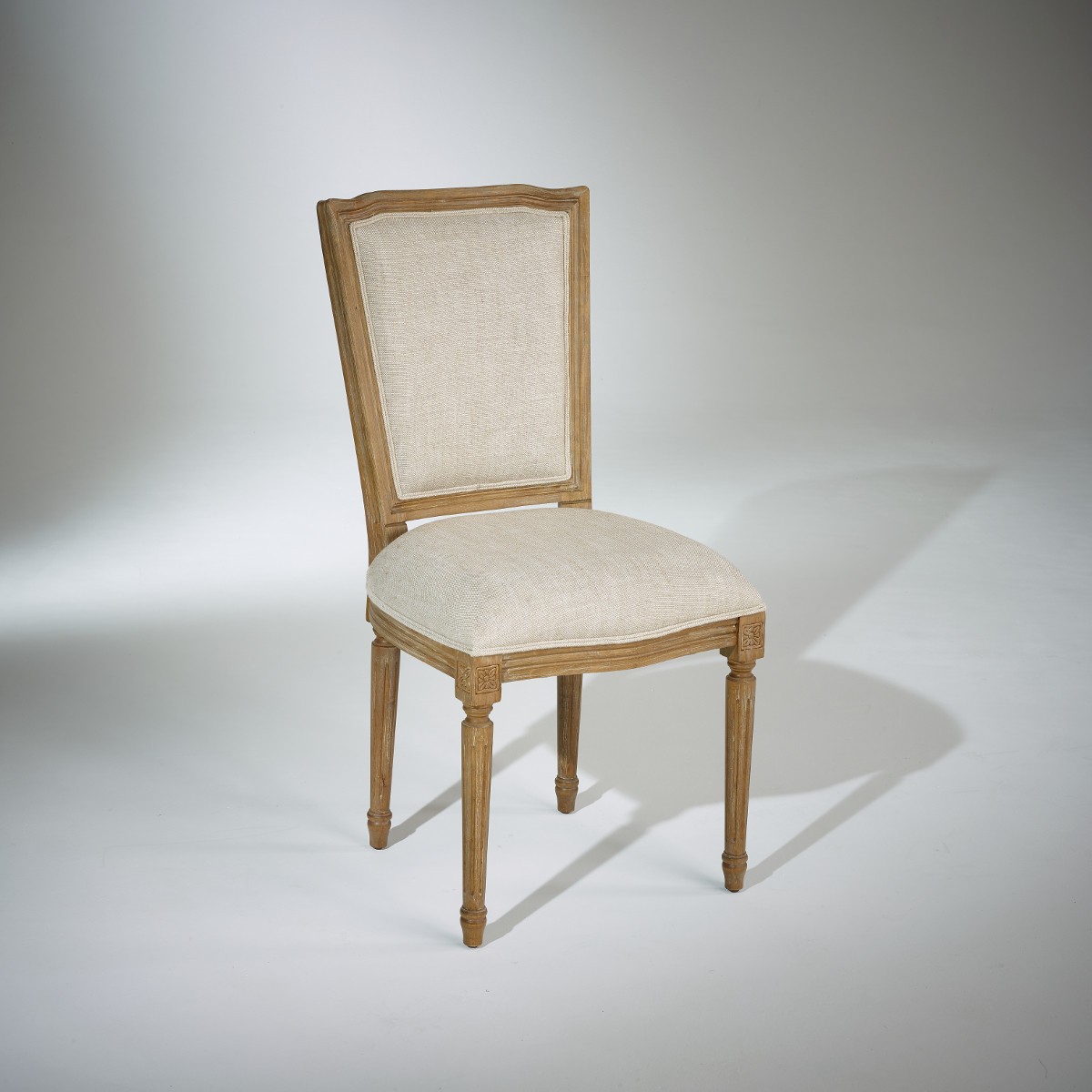 Lot de 2 chaises en bois et lin MARIE ANTOINETTE lin, ROBIN DES BOIS