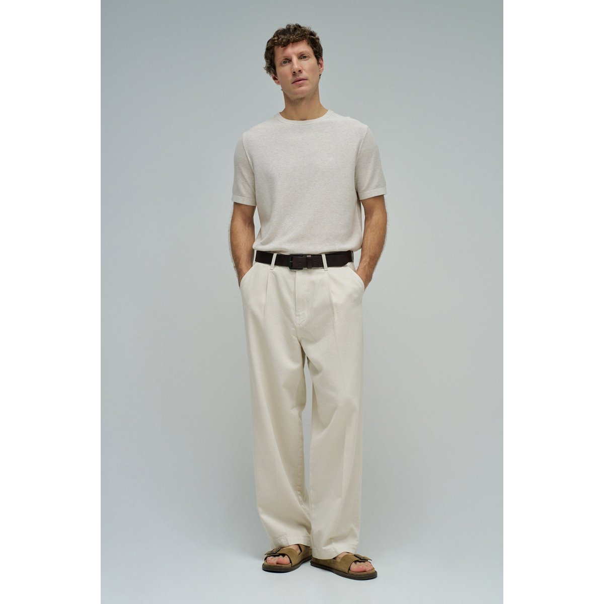 T-SHIRT EN MAILLE TRICOTÉE beige, SALSA JEANS