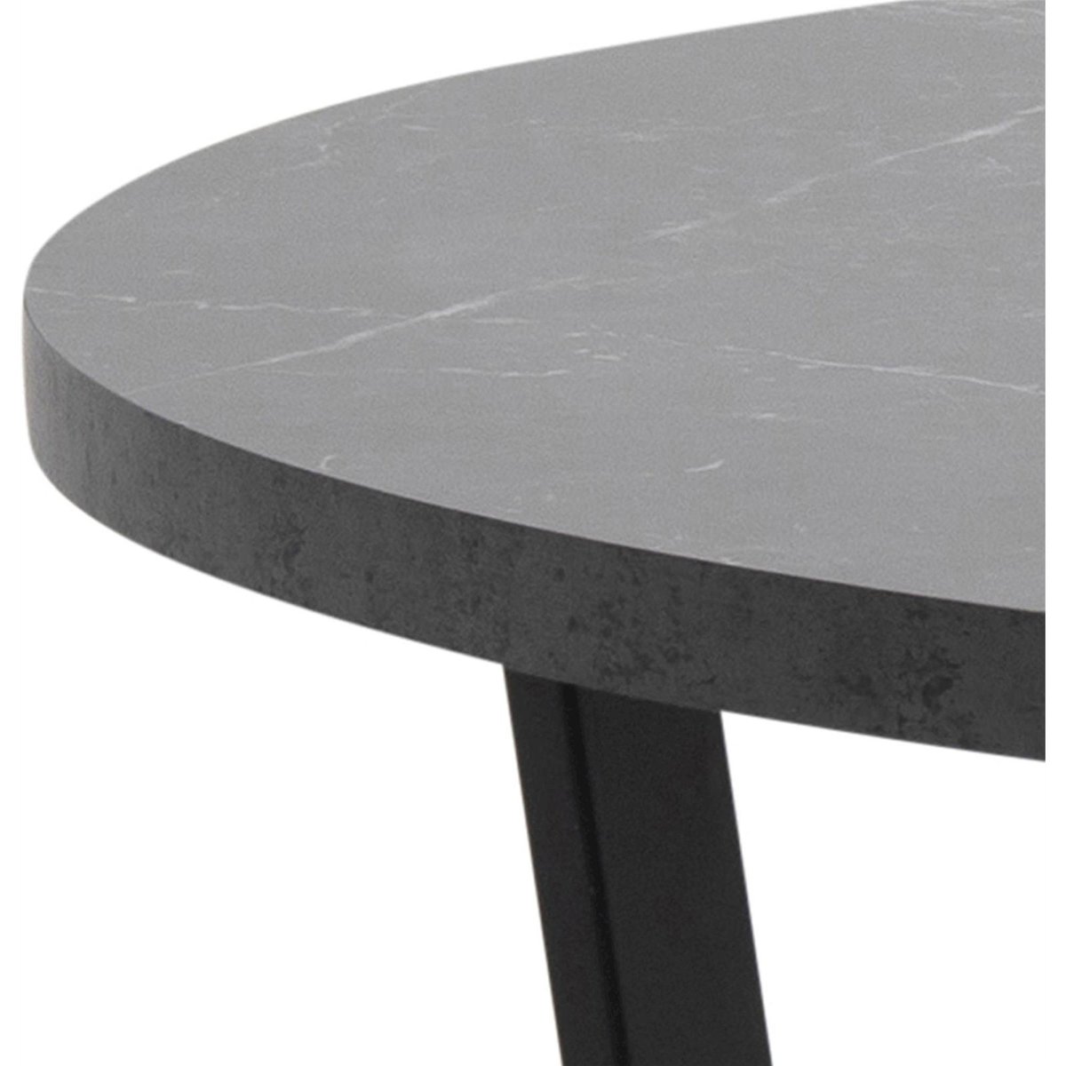 Table ronde ADHAFERA effet marbre noir effet marbre, RECOLLECTION