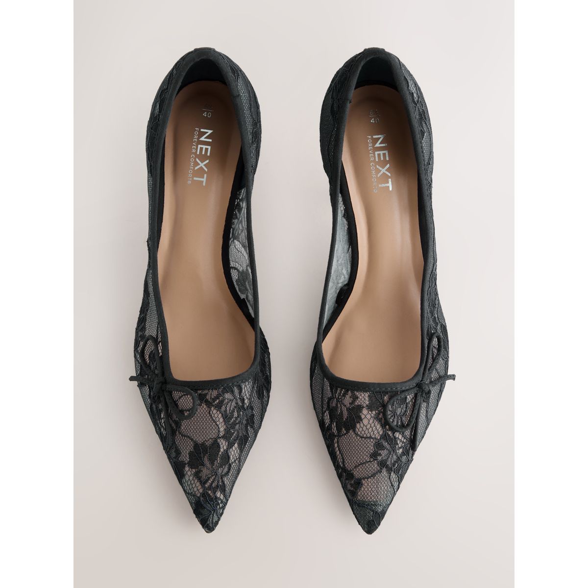 Escarpins à nœud et dentelle forever comfort® noir, NEXT