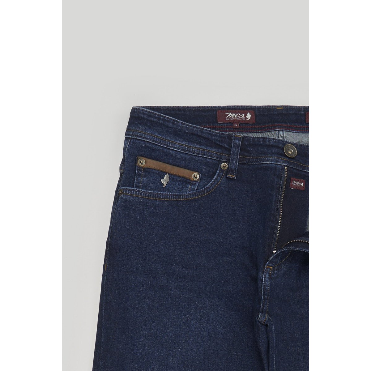 Jean regular tapered fin stretch bleu jean, MCS