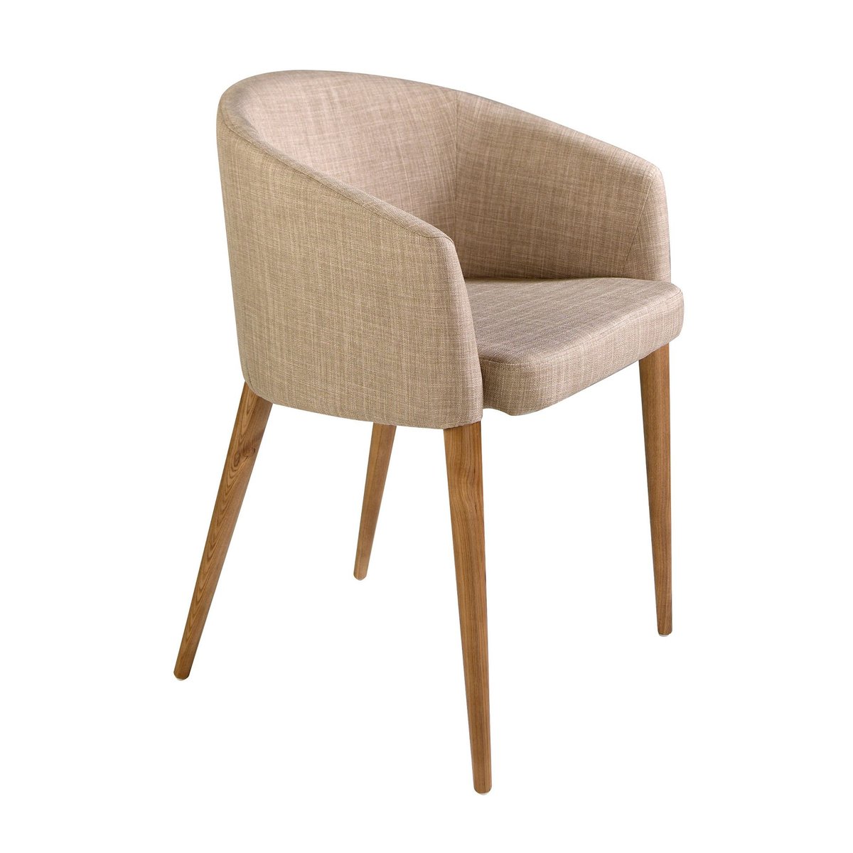 Chaise en tissu noyer | beige, ANGEL CERDA