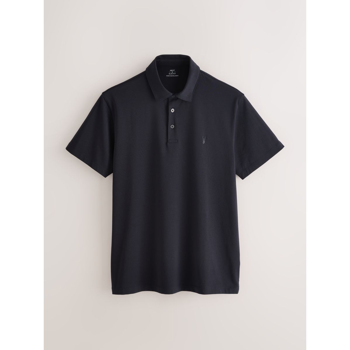 Polo en jersey à manches courtes, lot de 3 noir/gris/bleu marine, NEXT