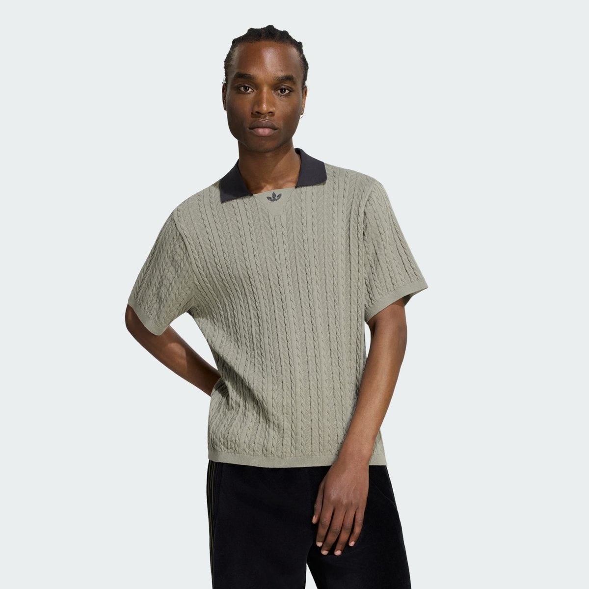 Maillot De Football En Maille Torsadée Maillot De Football En Maille Torsadée silver pebble, adidas Originals