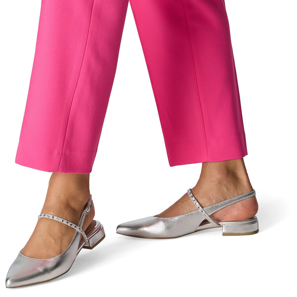 Ballerine talon bloc argent, MARCO TOZZI