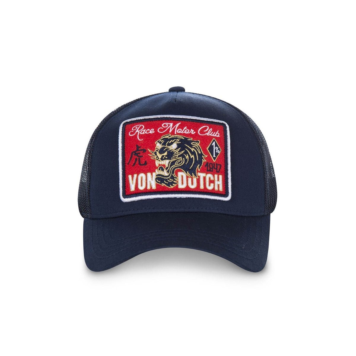 Casquette Trucker Famous bleu/rouge, VON DUTCH