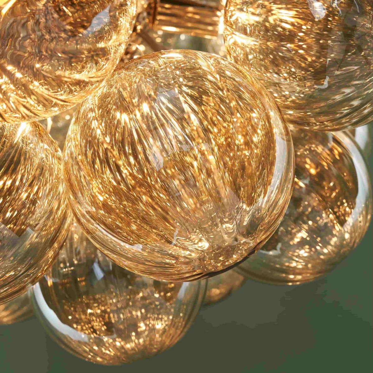 Suspension effet bouquet lumineux - MAELI doré rose et ambré, KOSILUM