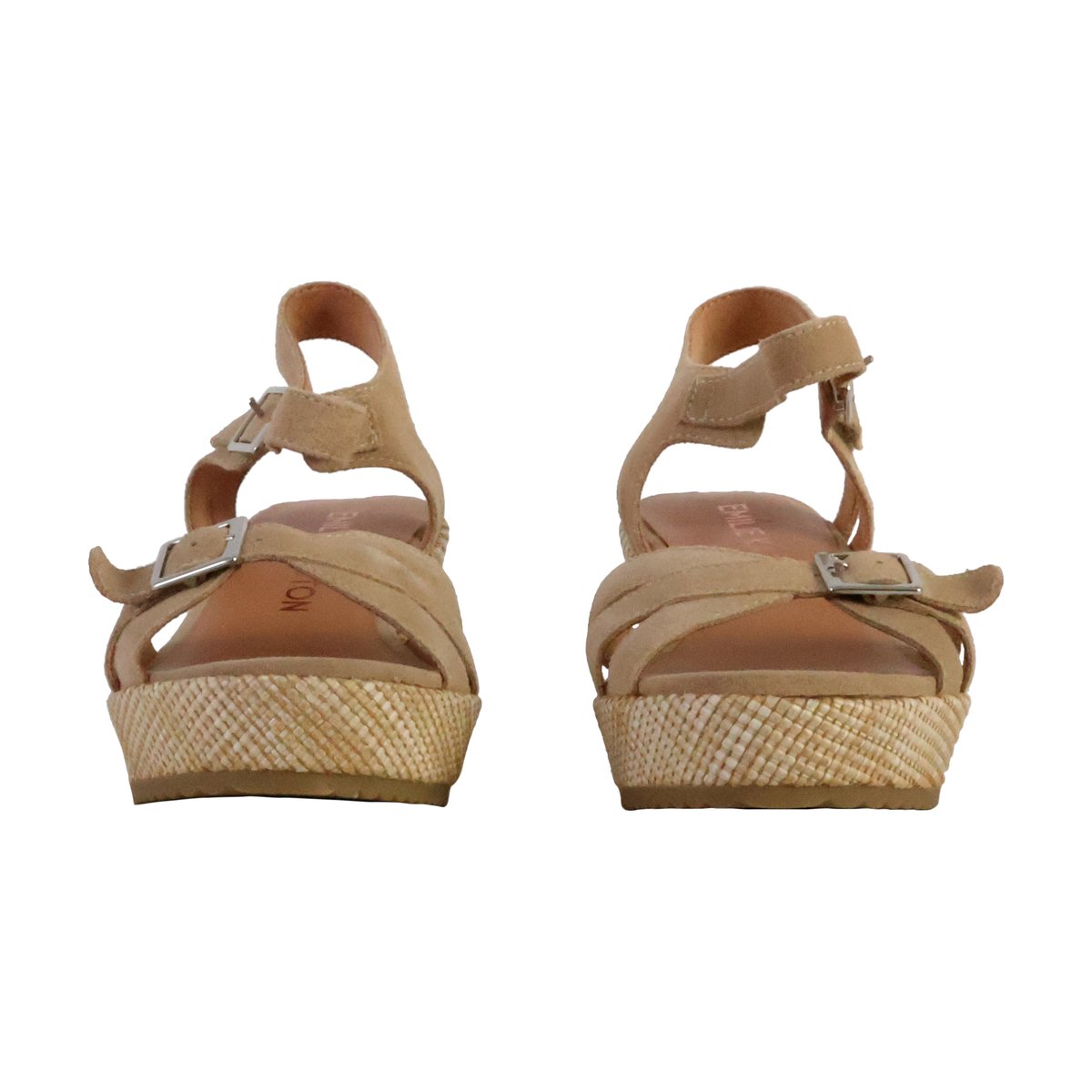 Sandale Compensée Cuir Esabel beige, EMILIE KARSTON