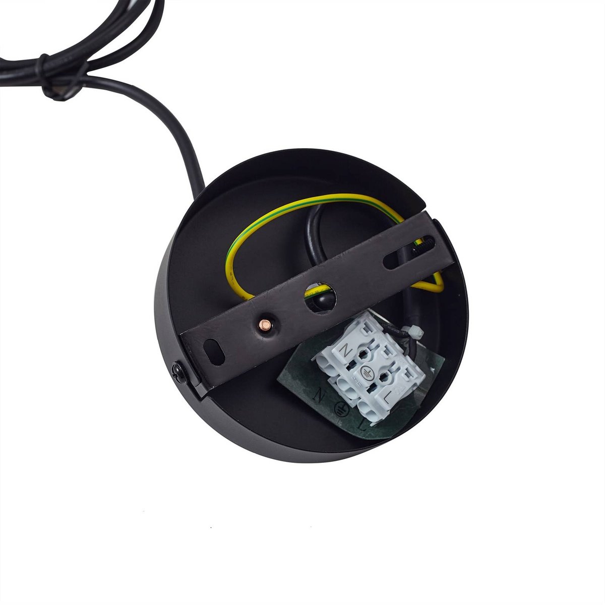 Suspension en textile moderne, Helin noir, LINDBY