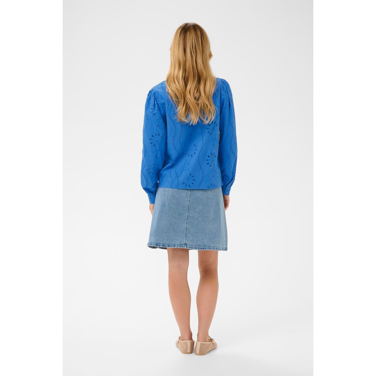Chemise à manches longues bleu palace blue, CREAM