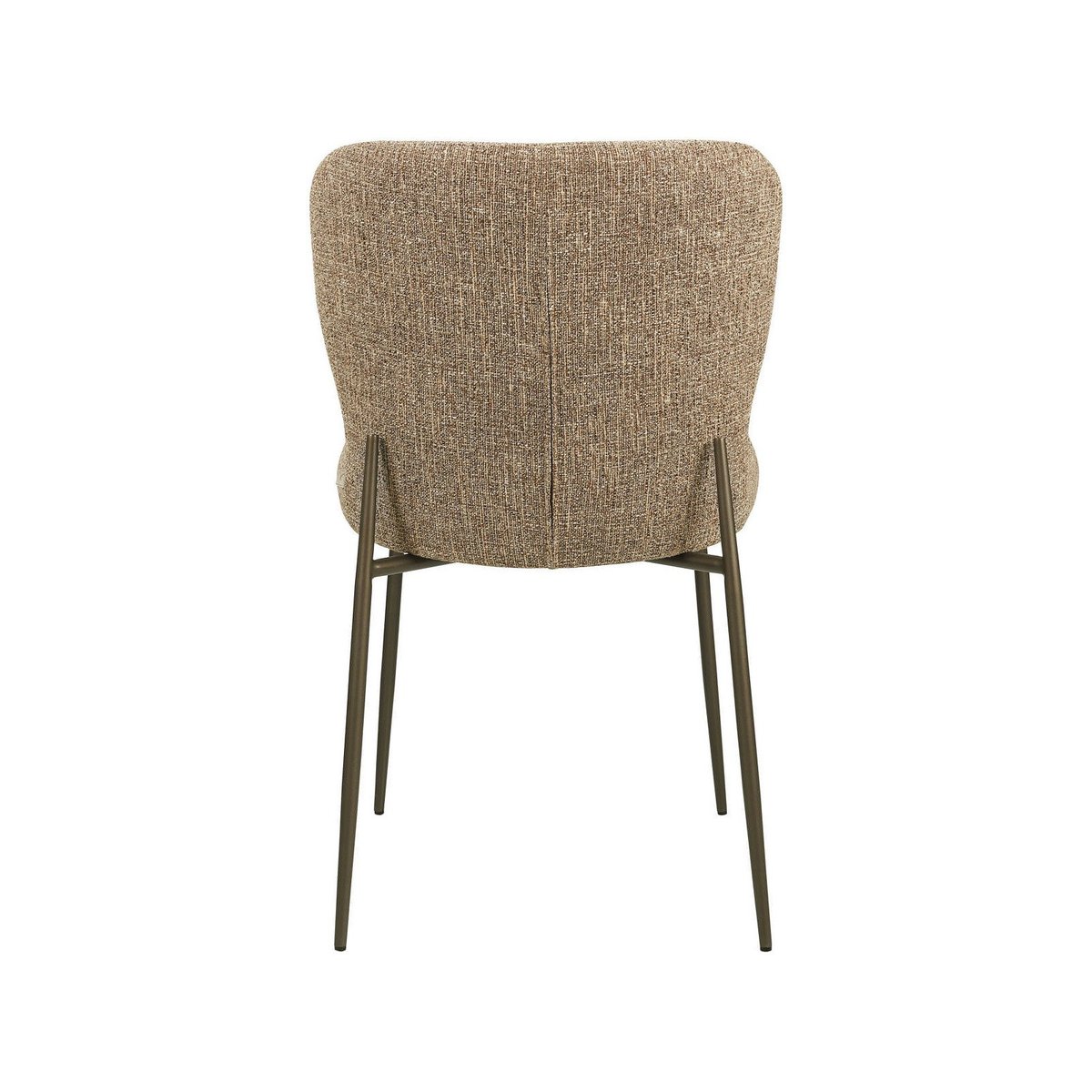 Lot de 2 chaises de salle à manger tweed tweed marron, RECOLLECTION