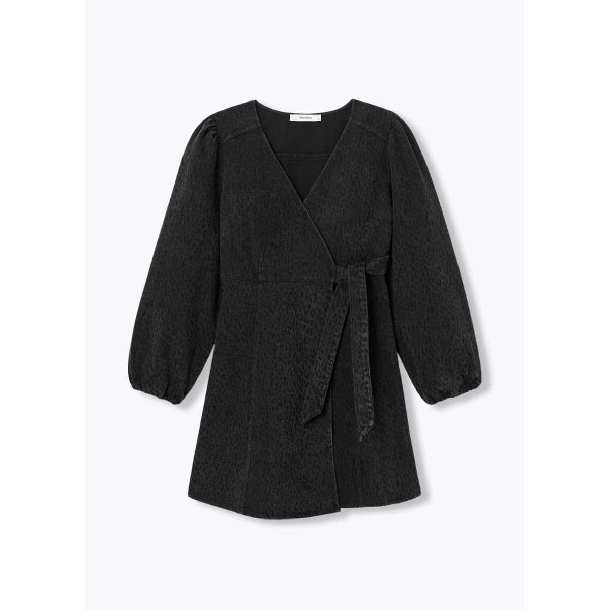 Robe portefeuille léopard imprimé noir, PROMOD