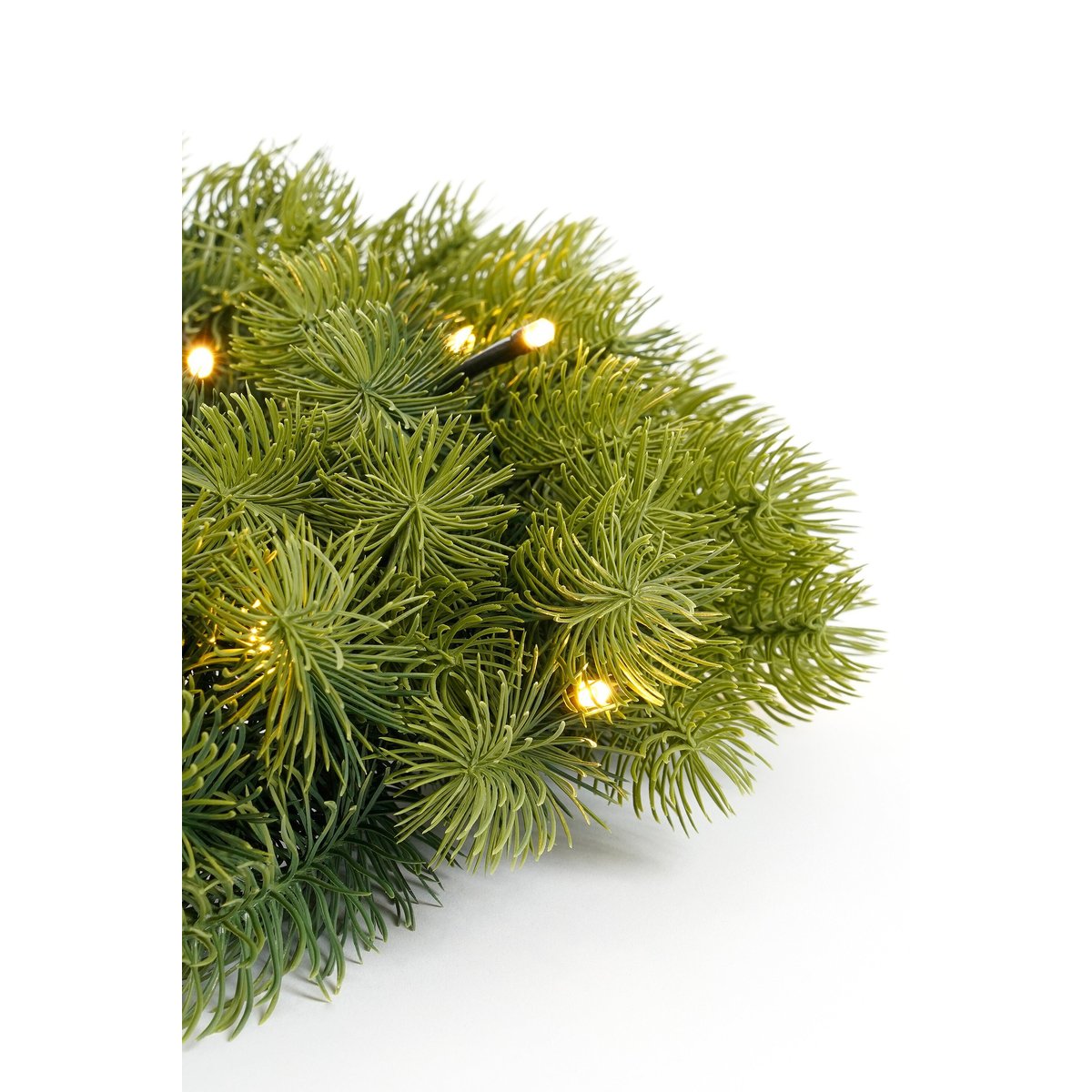 Couronne de Noël avec LED Ø45 cm NAGOYA vert, BLACK BOX TREES