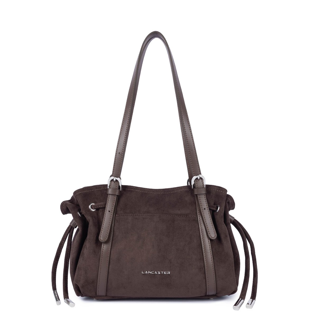 Sac cabas épaule VELVET EMMA marron, LANCASTER