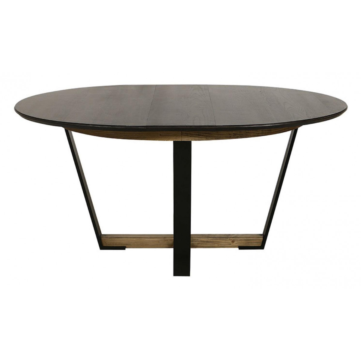 Table ronde 2 allonges - LAZARE noir, INTERIOR'S