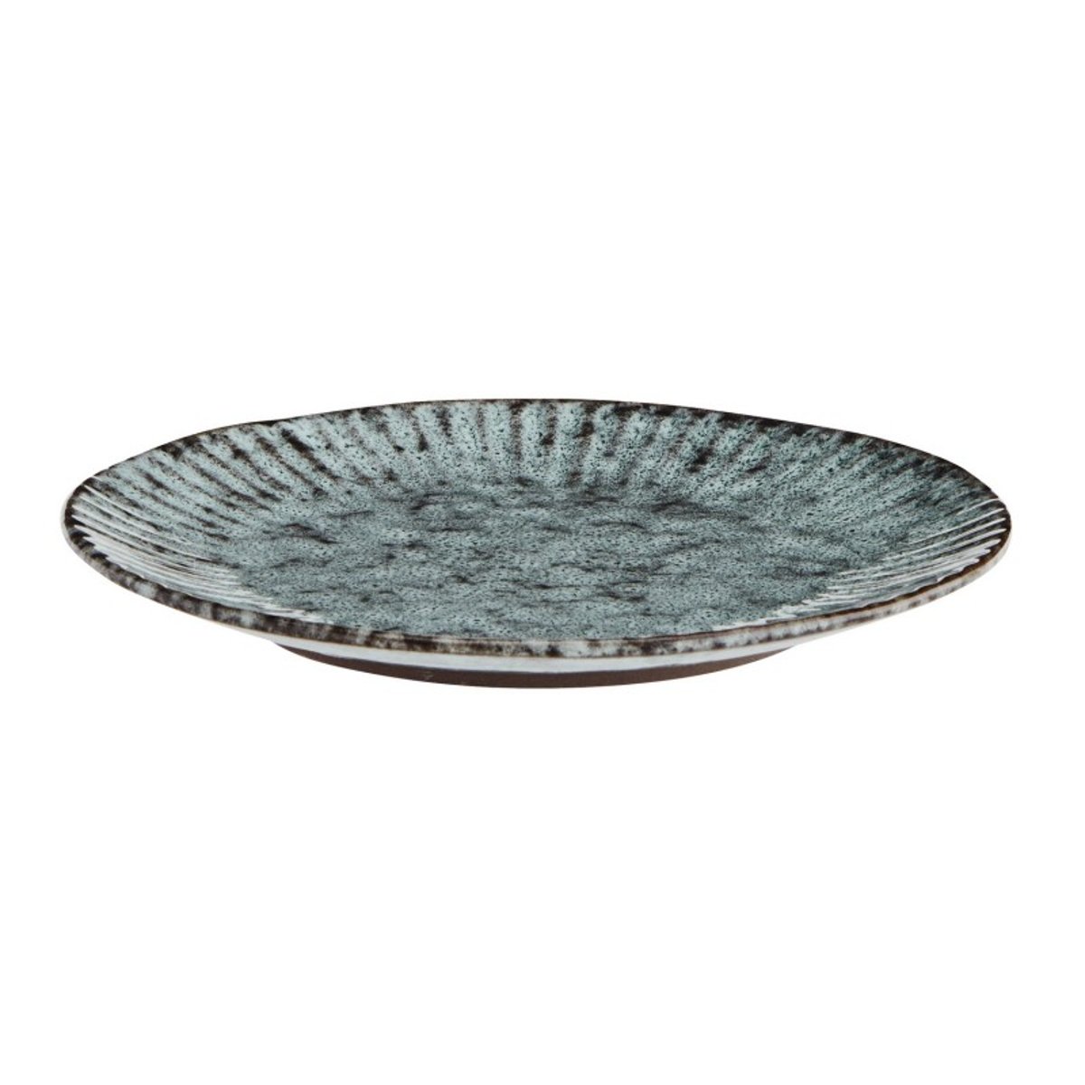 Assiette dessert grès bleu turquoise, MADAM STOLTZ