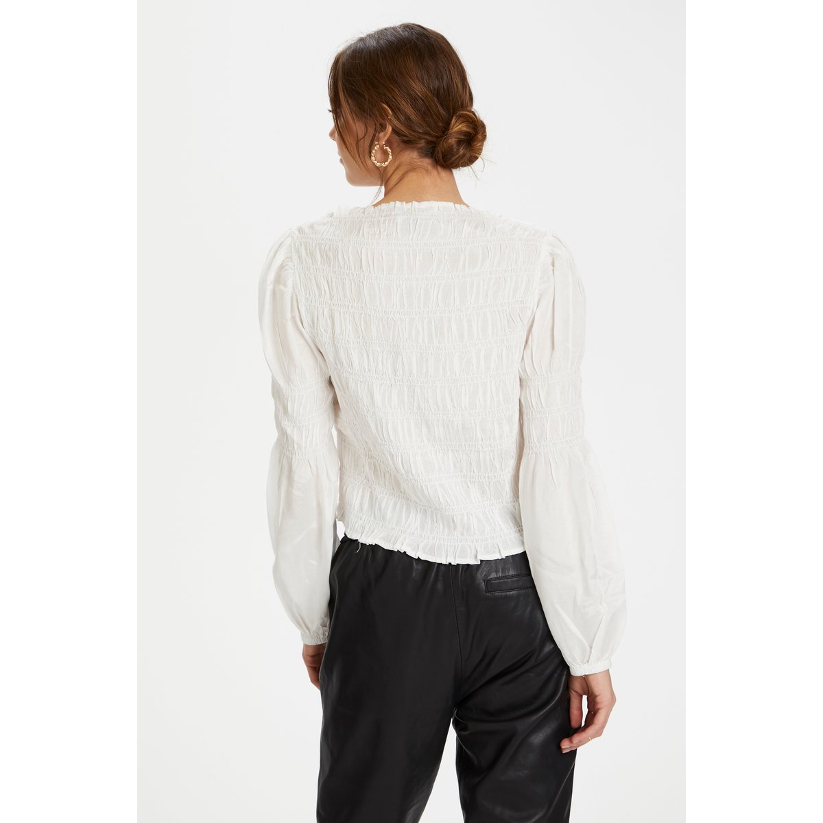 Blouse à manches longues blanc snow white, CREAM