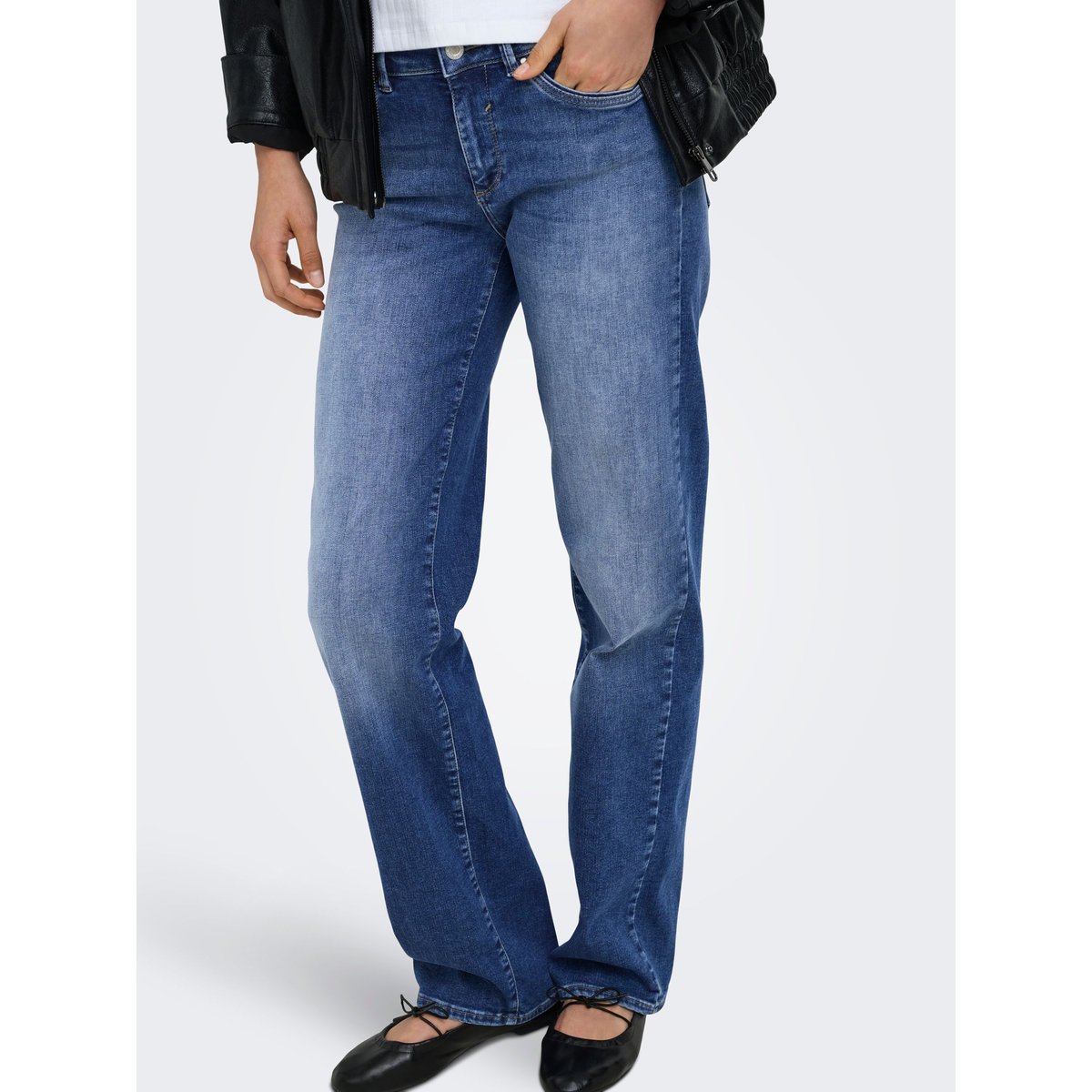 Jean Coupe Droite medium blue denim, ONLY