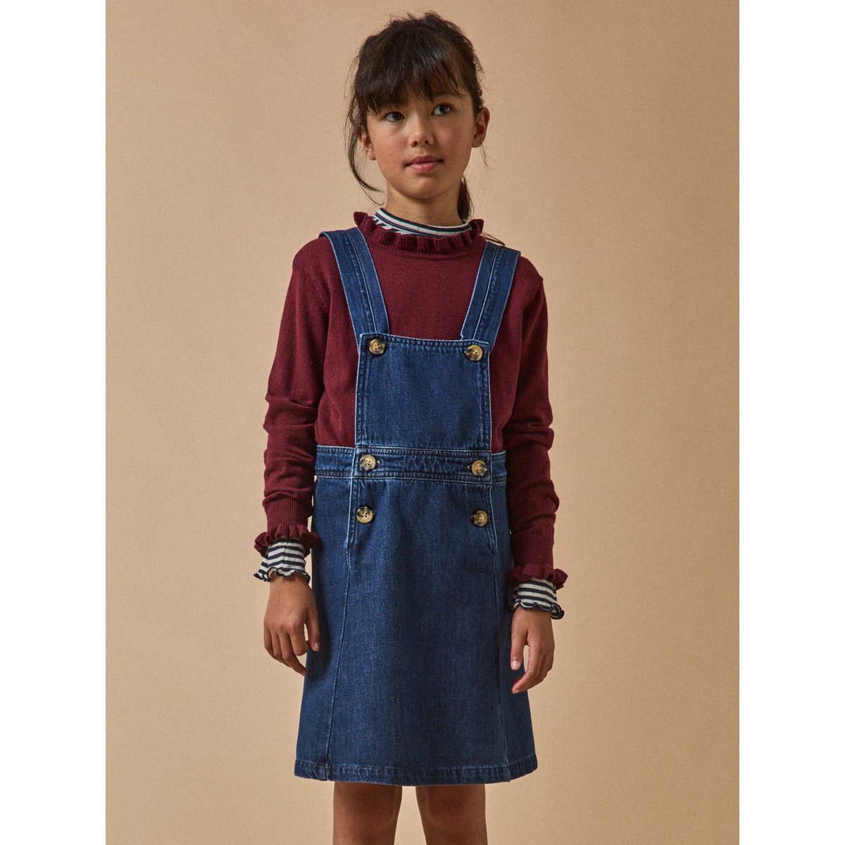 Robe tablier en denim denim brut, CYRILLUS