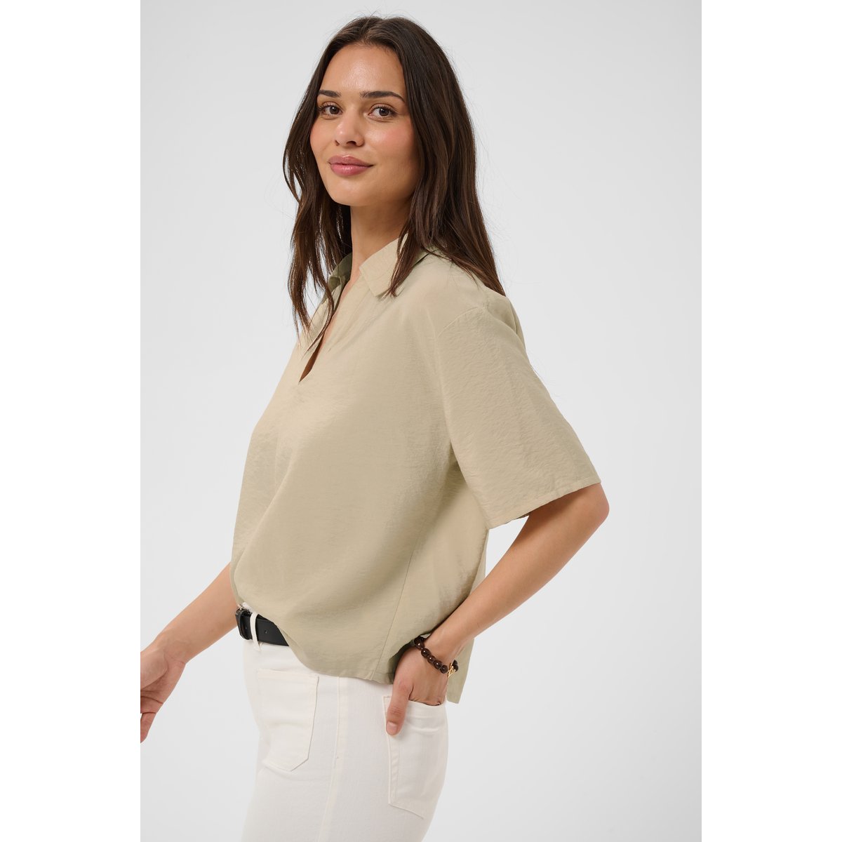 Blouse à manches courtes gris feather gray, KAFFE