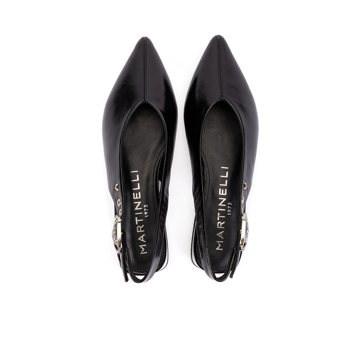 Ballerines cuir Vescia black, MARTINELLI