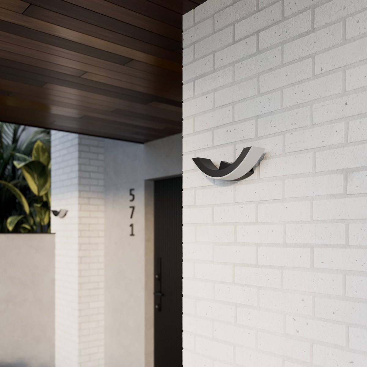 Applique extérieure en aluminium moderneLED anthracite, blanc, LUCANDE