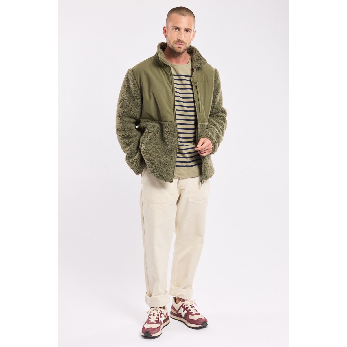 Veste zippée sherpa Héritage HERITAGE military, ARMOR-LUX