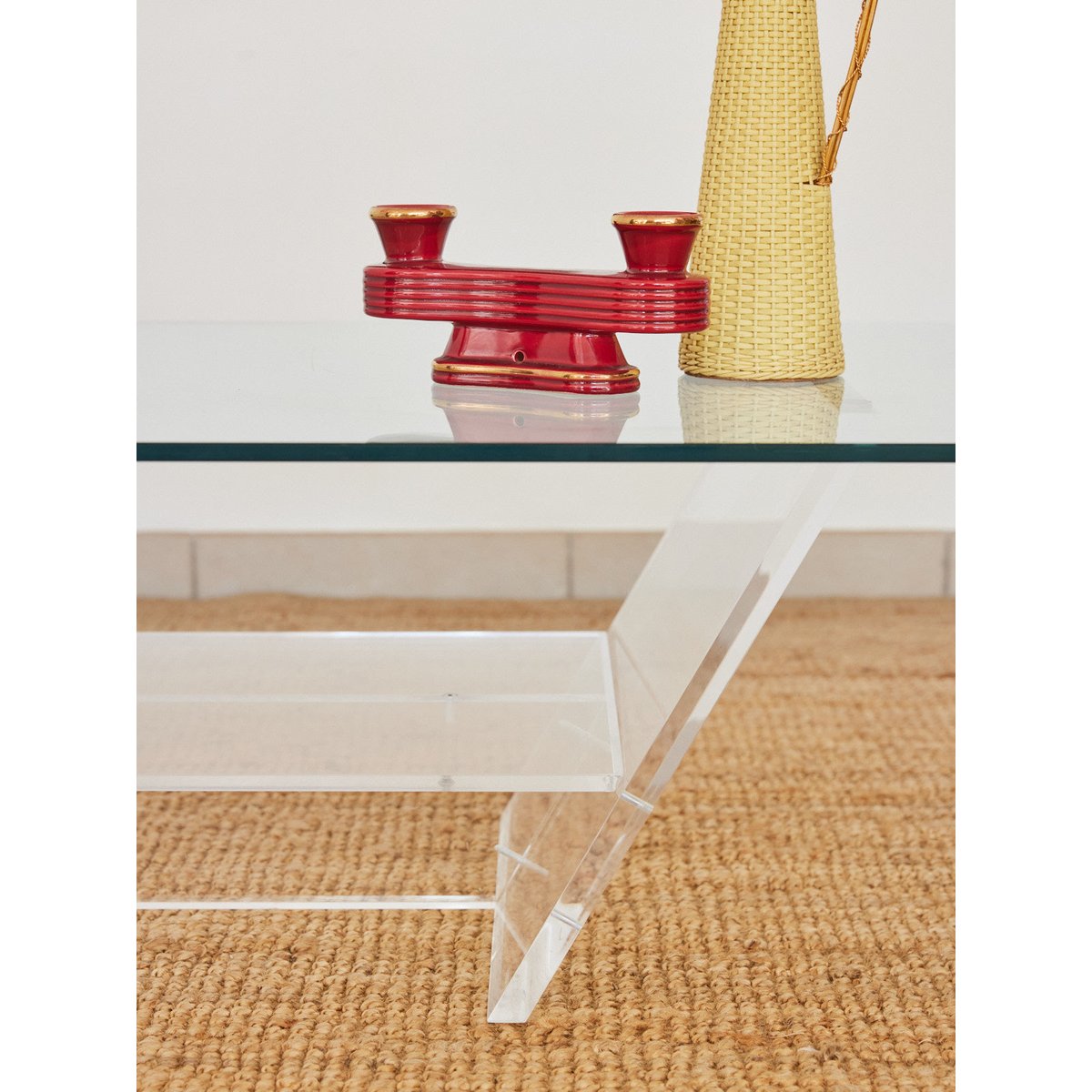 Table basse en plexiglass Donna N°1000 - Bon état transparent, DEBONGOUT