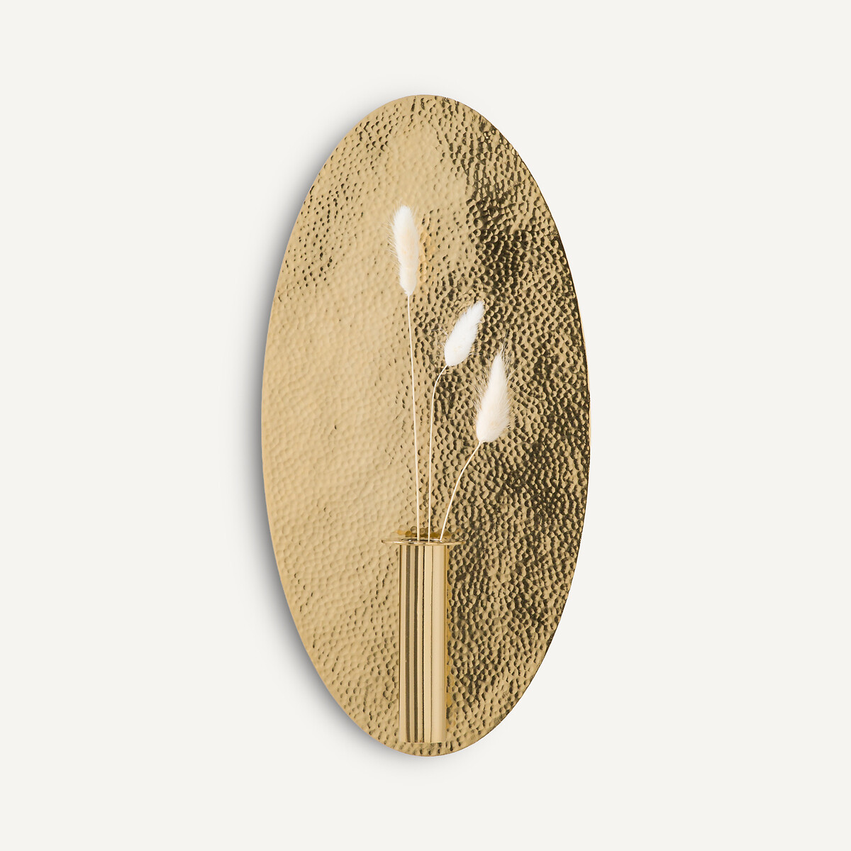 Lunou Oval Wall Sconce with Candle Holder/Bud Vase in Brass brass, AM.PM
