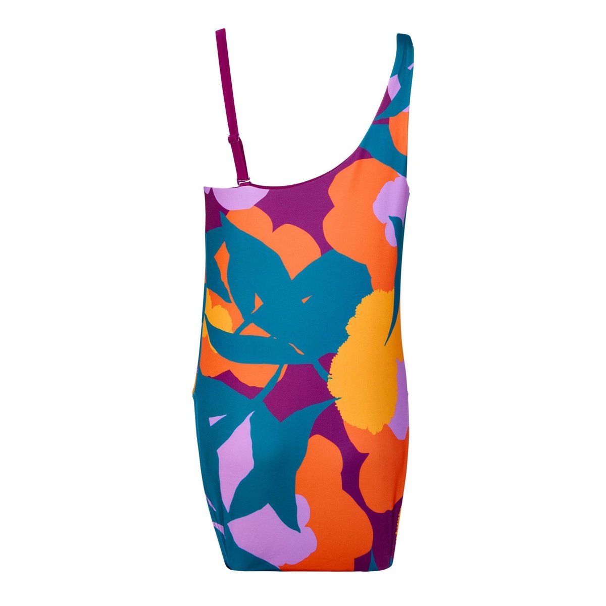 Maillot de bain asymétrique 1 pièce motif/style floral vert / orange floral, SPEEDO
