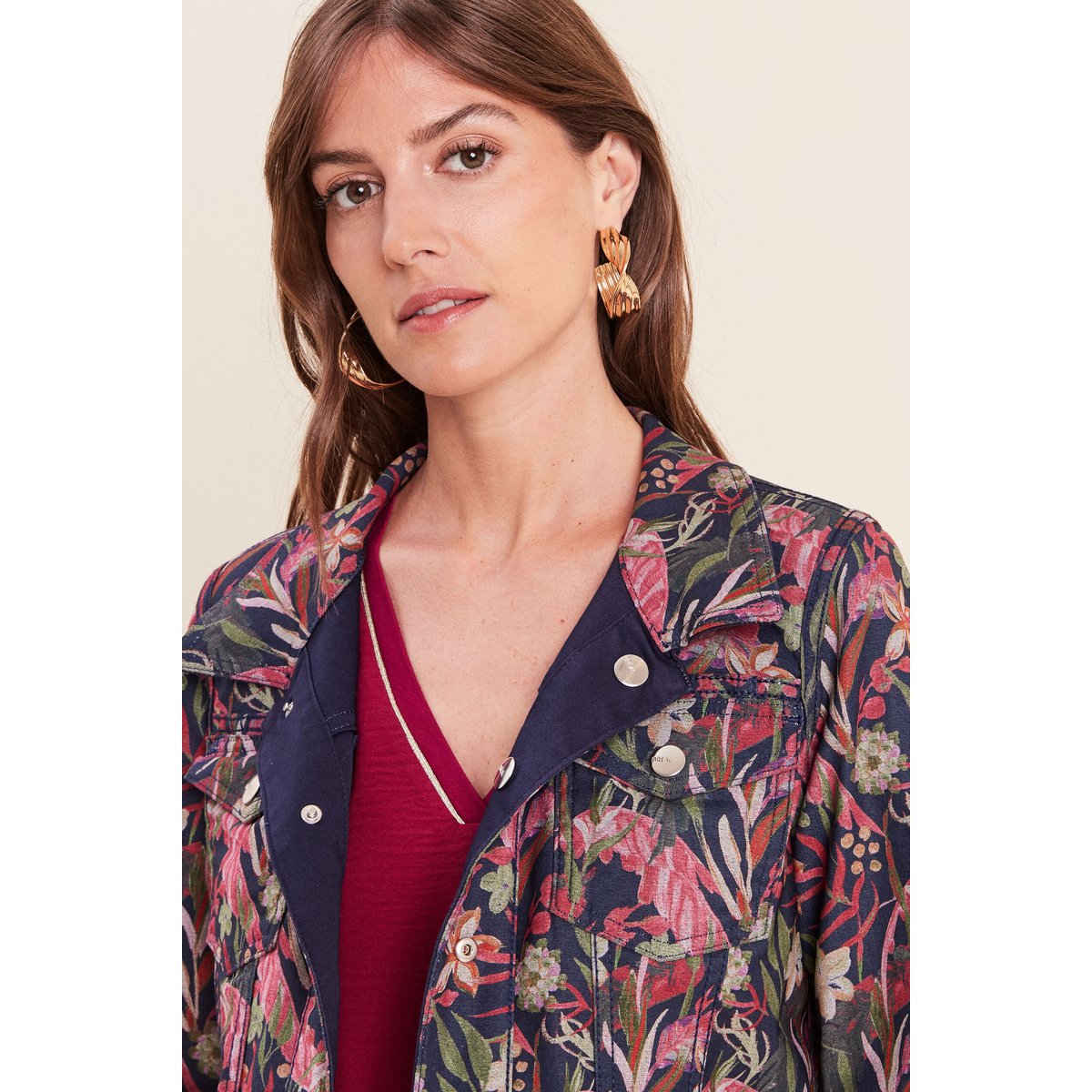 Veste cintrée réversible multicolore, BREAL