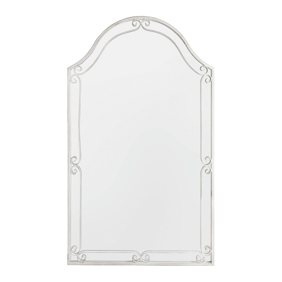 Miroir Apolline en métal blanchi blanc antique, MATHILDE M