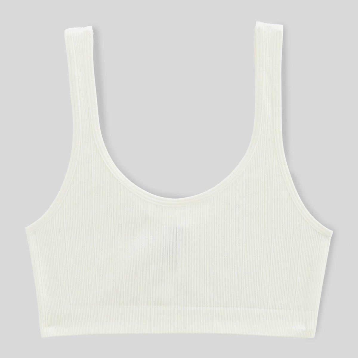 Brassière côtelée sans coutures ivoire, MONOPRIX