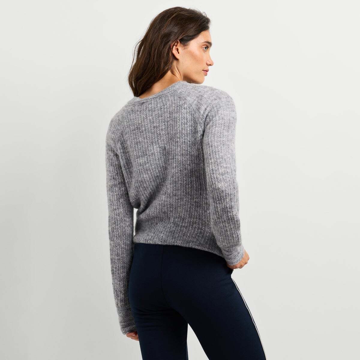 Pull Col Rond En Maille gris chine, PEPE JEANS