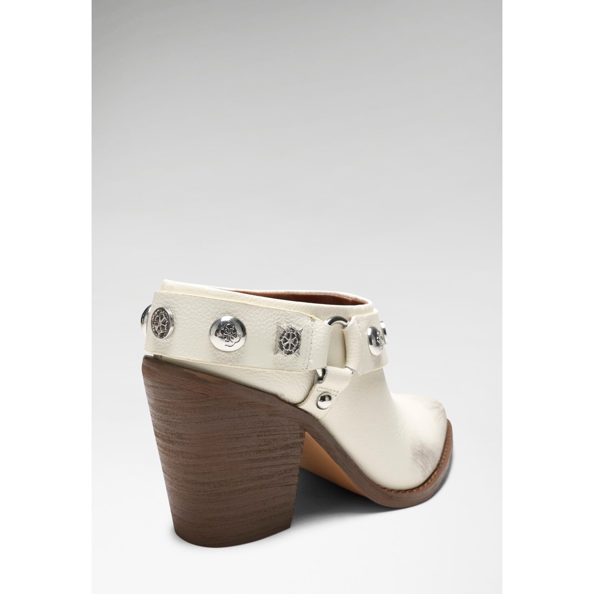 Bottes En Cuir Véritable Sashlin blanc, GUESS