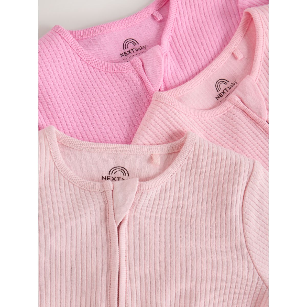 Dors-bien à zip double sens bébé, lot de 3 rose, NEXT