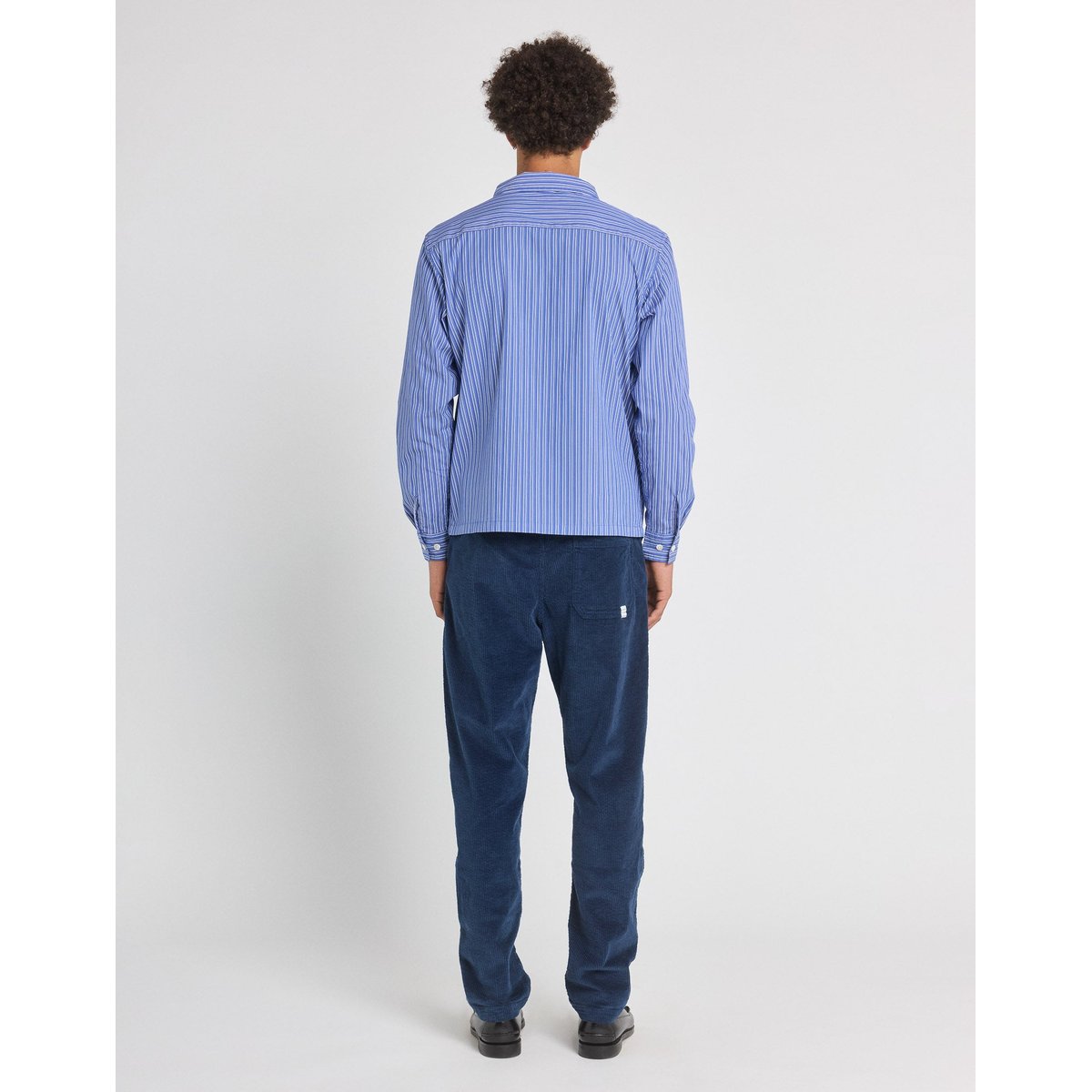 PANTALON LOOSE VELOURS NAVY marine, PULLIN