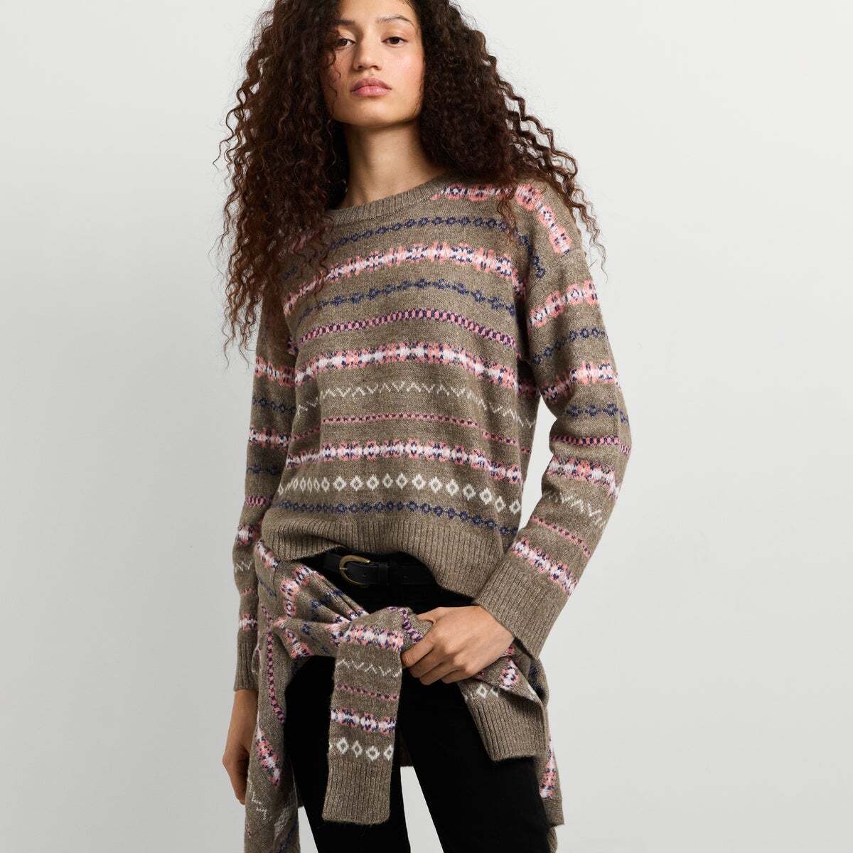 Pull Col Rond En Maille vert gamme, PEPE JEANS