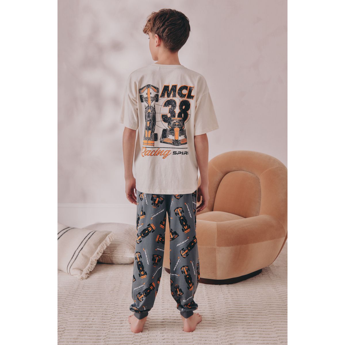 Pyjama 100 % coton mclaren noir/crème, NEXT