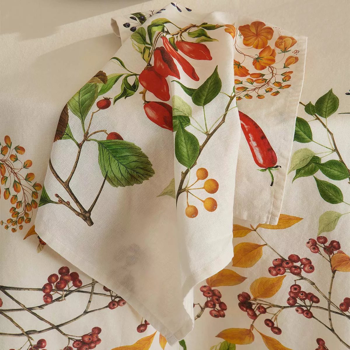 Nappe lin & coton lavé PIMENTS DOUX caliente, GARNIER THIEBAUT