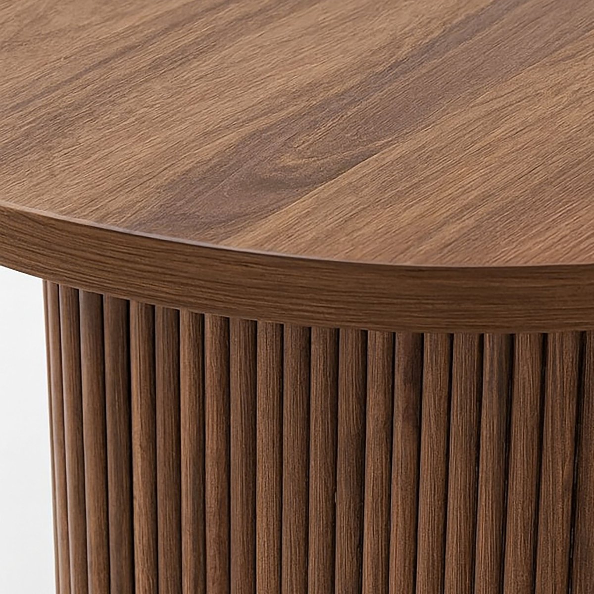 Table ovale effet noyer, SELMA couleur unique, NOW'S HOME