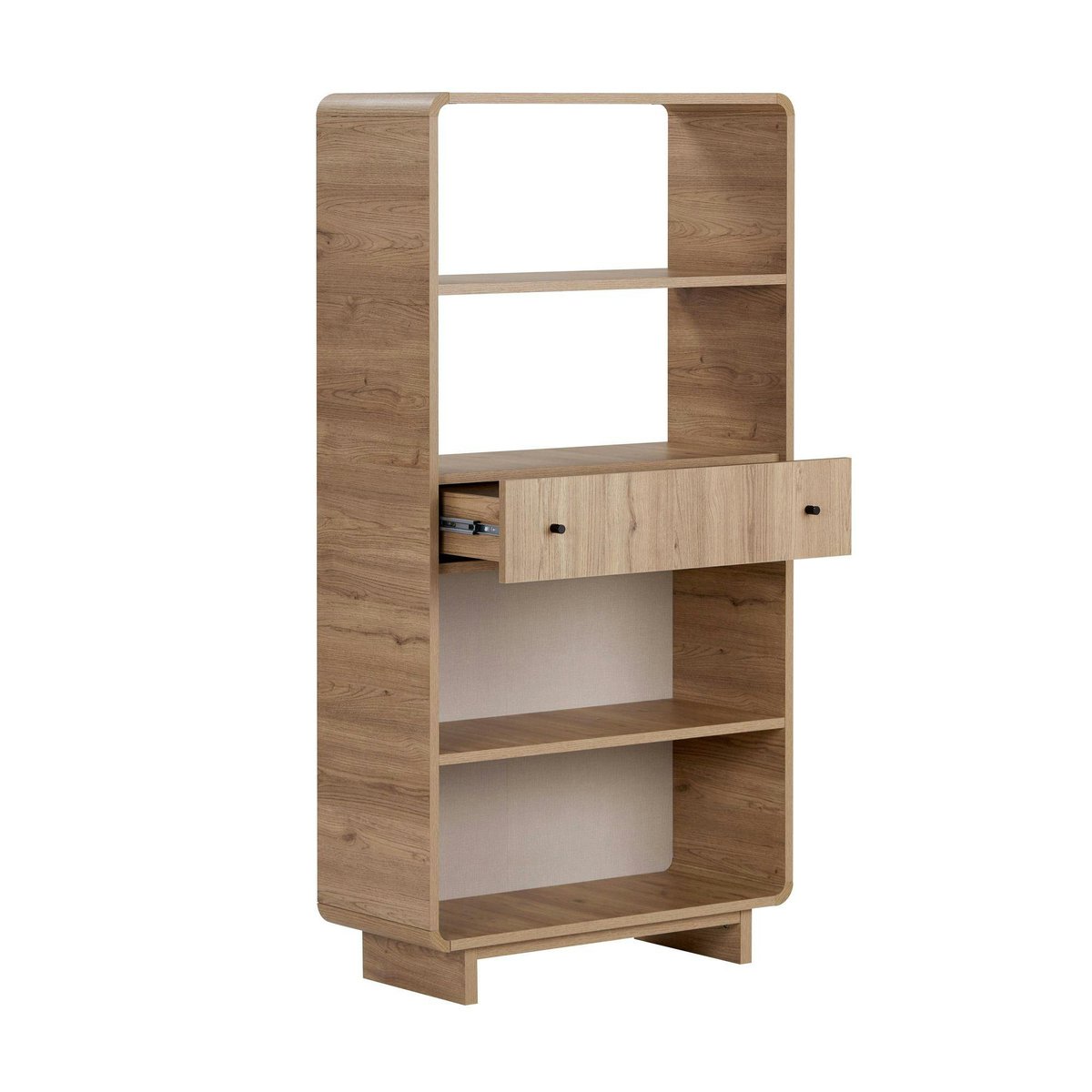 Bibliothèque moderne en bois, avec tiroir MARFA chêne, PIER IMPORT
